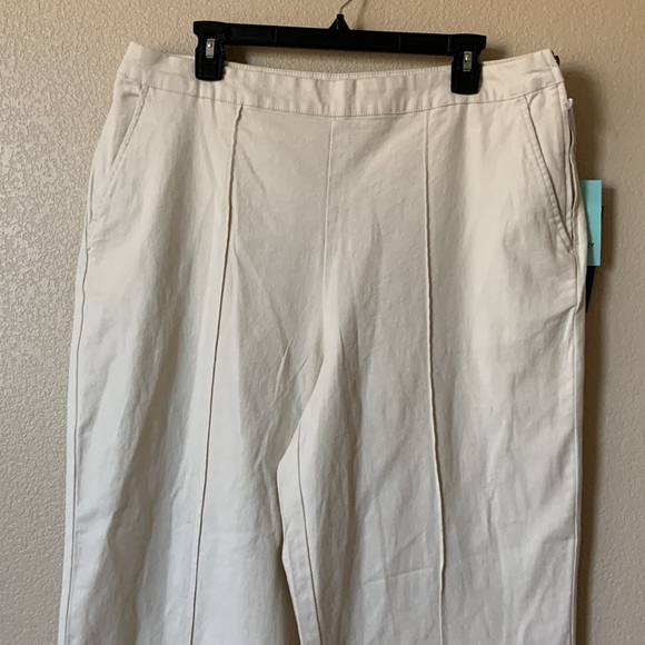 NWT Rachel Comey Cream High-Rise Cuff Straight Leg Cropped Pants - Picture 5 of 16